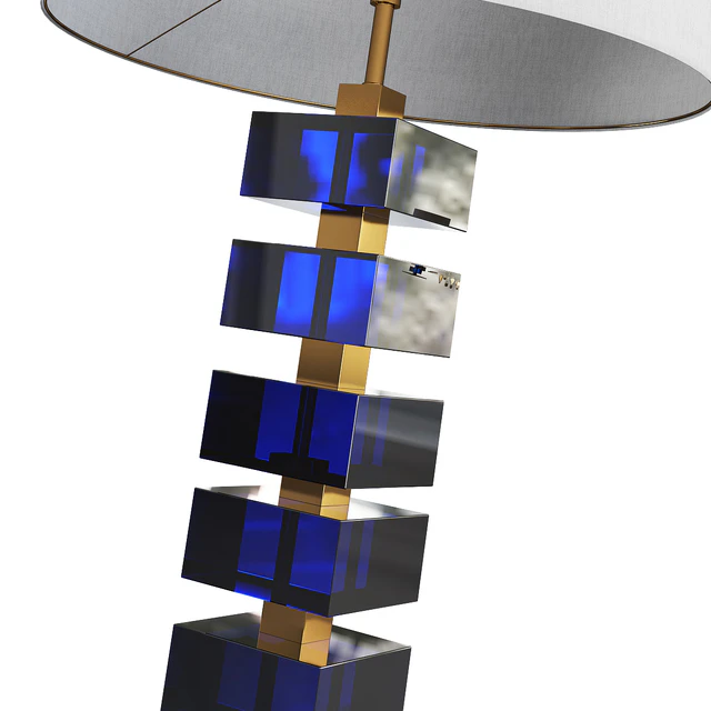 Lacquered natural brass table lamp — Скачать