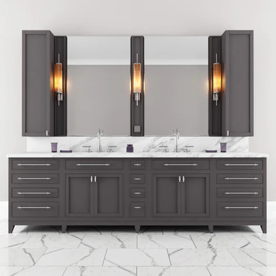 Carrara Marble Double Bathroom Furniture — Вид 1