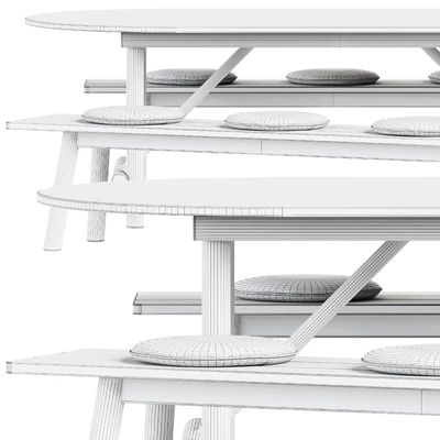 Ayana Outdoor Table and Bull Bench by B&B Italia — Вид 3