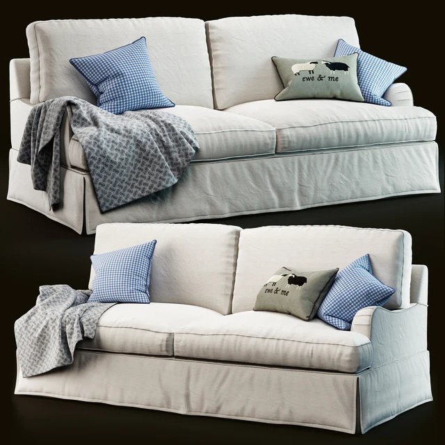 PB Russian Arm Slipcovered Sofa — Descargar