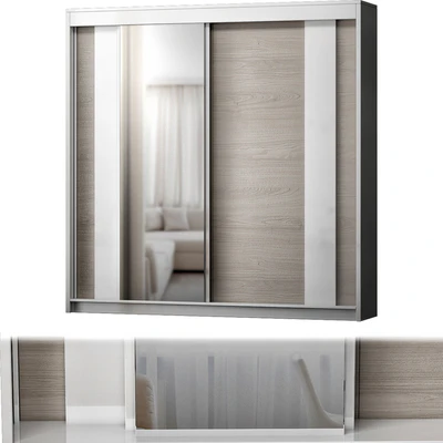 Modern 2 Door Sliding Wardrobe Hokku Designs Colou — Вид 1