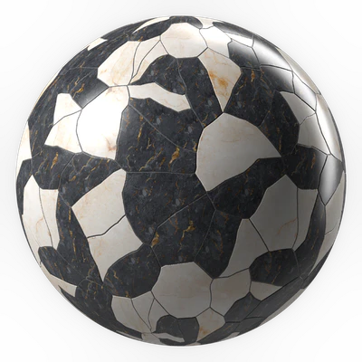 Marble Tile Materials 15- Marble Mixed by Stone - Pbr 4k Seamless — Вид 6