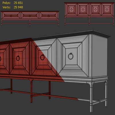 Chest and cabinet for Nepal TV. Tvstand, sideboard by Evmoda — Ver 3