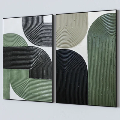 Set of six large wall paintings 2458 — Ver 6