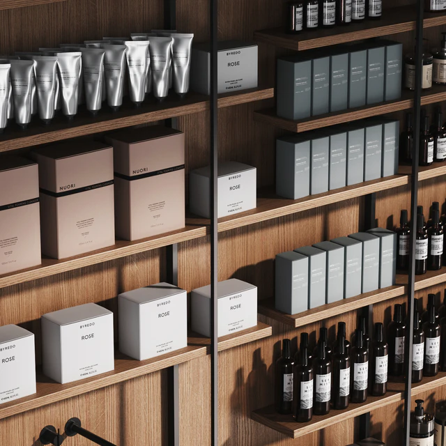 Cosmetic set wooden shelving — Скачать