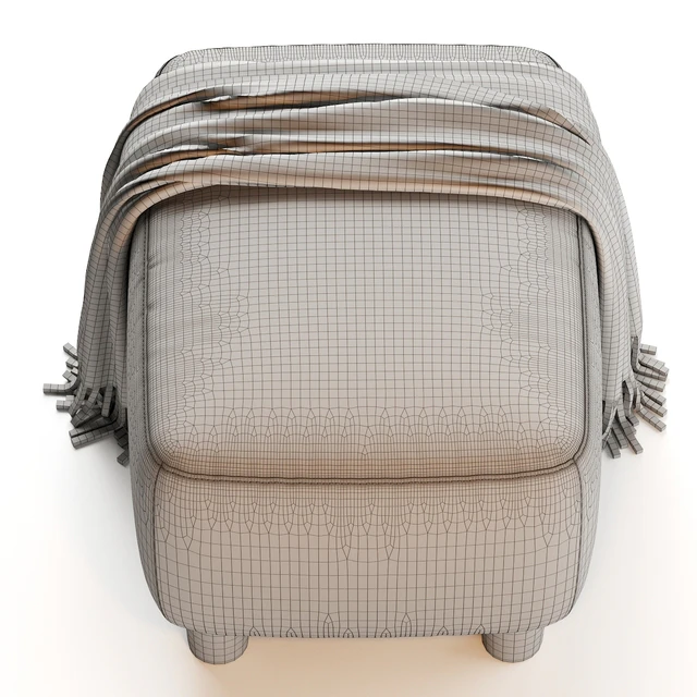 Teddy Leather Club Ottoman - Sesame — Descargar