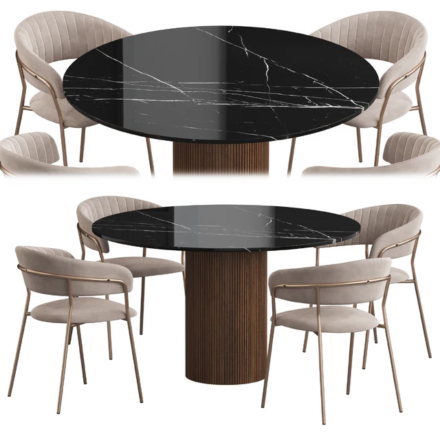 Ostinato table Turin chair Dining set — Descargar
