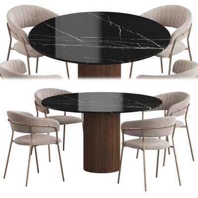 Ostinato table Turin chair Dining set — Ver 1