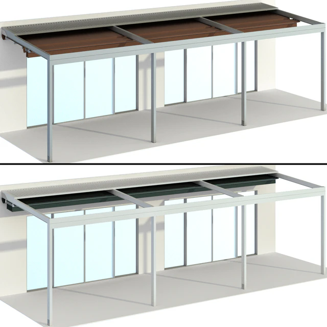 Металлическая пергола беседка навес с брезентом / Metal pergola gazebo canopy with awning — Скачать