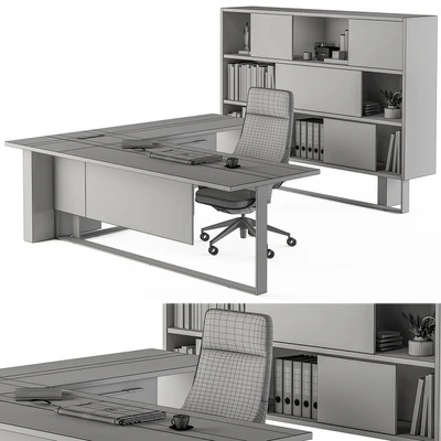 Manager Desk Set - Office Furniture 359 — Ver 5