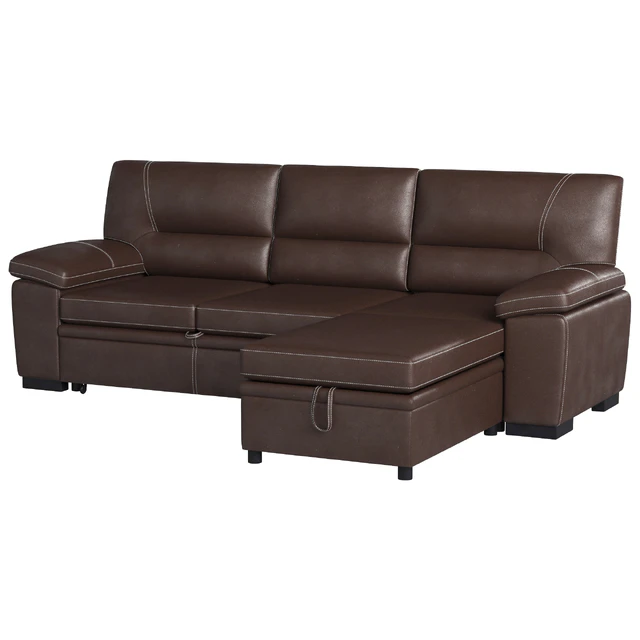 Brown Leather Sectional Sofa — Descargar