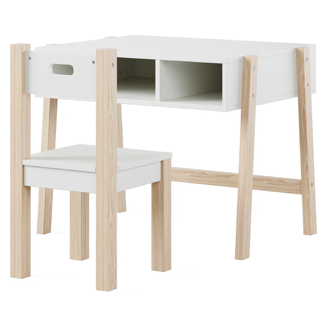 Wooden children's table and chair Belfy by Sklum — Descargar