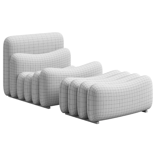 Additional System Armchair with Footstool — Descargar