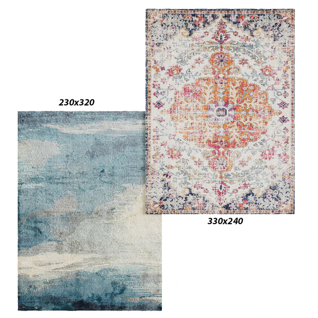 Temple and webster,Monet-Stunning-Rug-CIT-563-BLUE, Bone-and-White-Art-Moderne-Louvre-Rug-EVO-254-WHI — Скачать