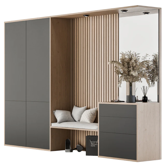 Hallway 11- Wood and Black Set — Скачать