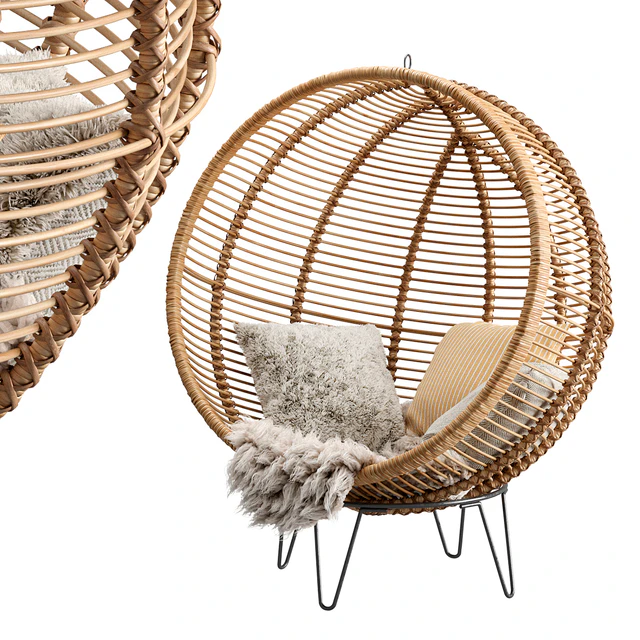 Rattan Cocoon Chair Cox&Cox — Скачать