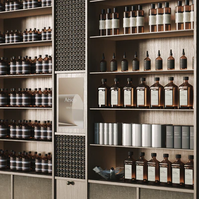 Cosmetic set with chest of drawers and shelves — Ver 3