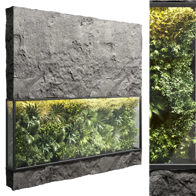 collection outdoor plant stand vertical garden wall glass box vase — Скачать