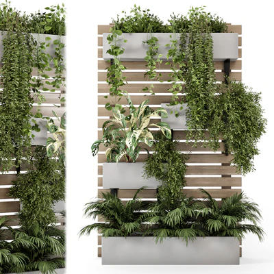 Indoor Hanging Plants in Metal Stand - Set 1131 — Вид 6