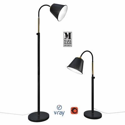 Table and floor lamps, model KOLDING, from the company MARKSLOJD, Sweden. — Ver 1