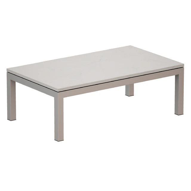 Parsons White Marble Top / Stainless Steel Base 48x28 Small Rectangular Coffee Table (Crate and Barrel) — Descargar
