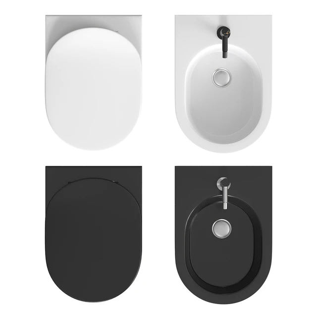 Floor standing toilet and bidet Artceram Chic — Descargar