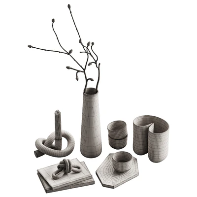 426 decorative set 043 neutral scandi accessories 02 branch & knot — Вид 6
