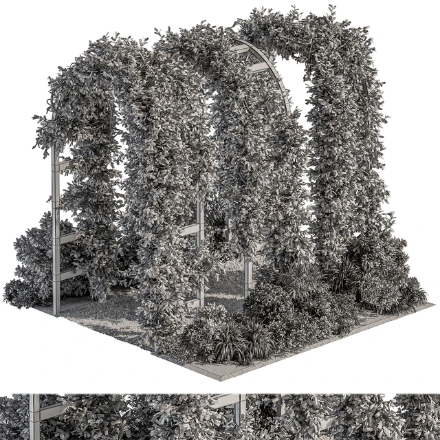 Backyard and Landscape Furniture Pergola and Plant - Set 61(Corona) — Descargar