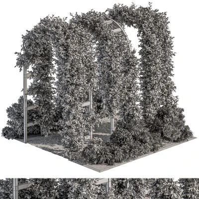 Backyard and Landscape Furniture Pergola and Plant - Set 61(Corona) — Ver 4