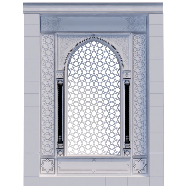 islamic arc and pattern facade element set 385 — Descargar
