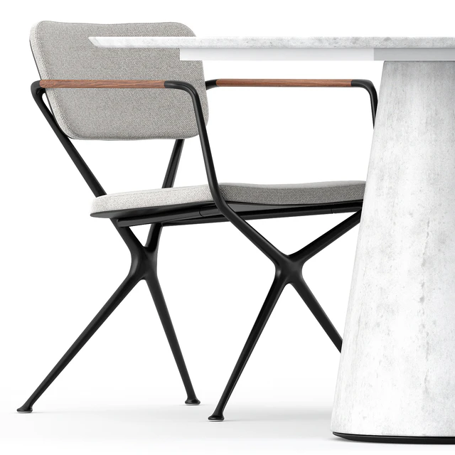 EXES CHAIR and CONIX Oval Table and CONIX Table by Royal Botania — Descargar