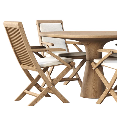 Alesso outdoor furniture set v02 / Набор деревянной мебели — Вид 5