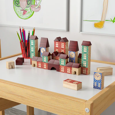 Children's table with ikea chairs and xalingo toy — Ver 3