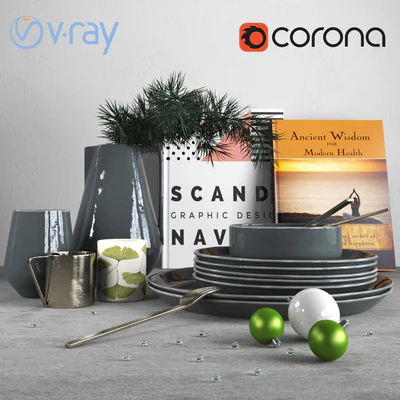 Scandinavian Christmas Decor Set — Ver 1