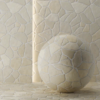 Facing masonry made of wild stone — download