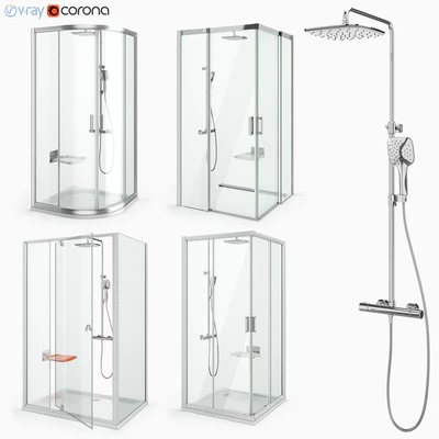 Set of shower cabins Ravak set 29 — Ver 1