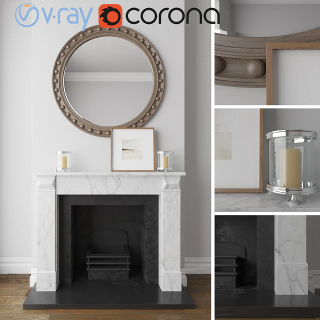 Fireplace, decorative set — Descargar