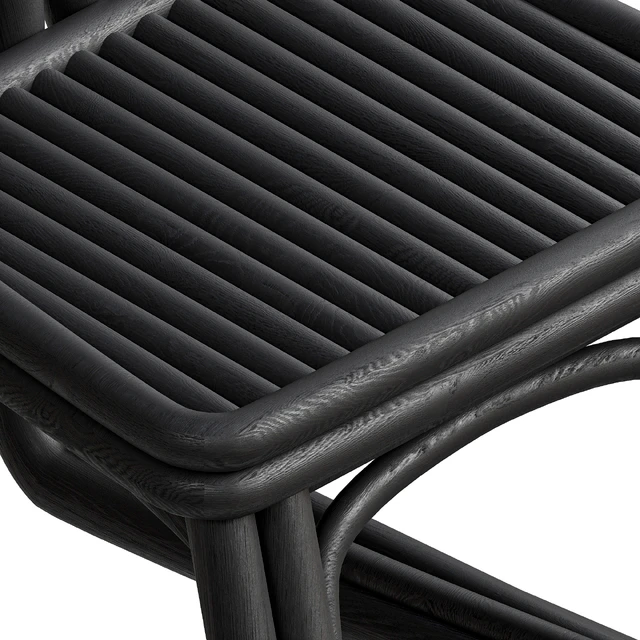 Urbana Dining Chair Black Rattan — Descargar