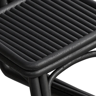 Urbana Dining Chair Black Rattan — Ver 4