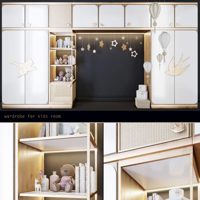 Wardrobe for kids room — Ver 1