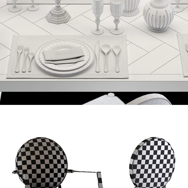 Eichholtz Melchior Table and Scribe Chairs — Descargar