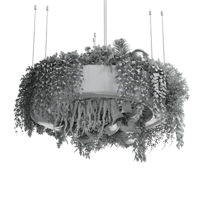 Circle pot light pendant - plant light hanging 13 corona — Ver 7