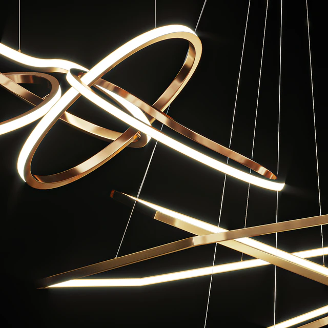 Geometric LED Ring Chandeliers — Descargar