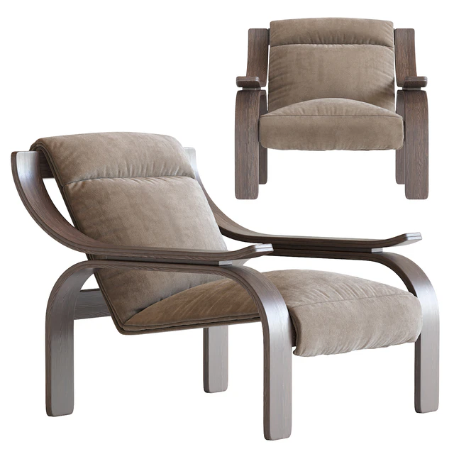 Marco Zanuso Leather Woodline Armchair by Cassina — Descargar
