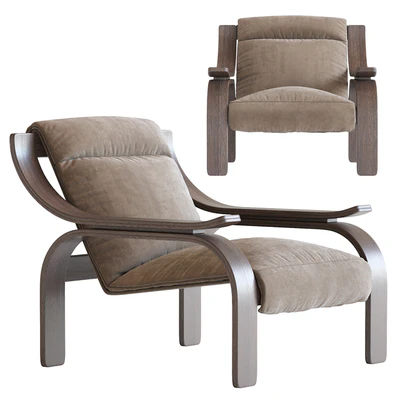Marco Zanuso Leather Woodline Armchair by Cassina — Ver 7