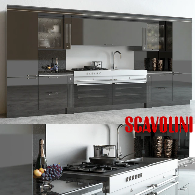 Scavolini Baccarat Kitchen Black — Descargar