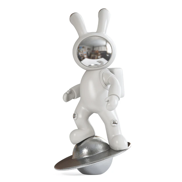 Space Rabbit sculpture — Скачать