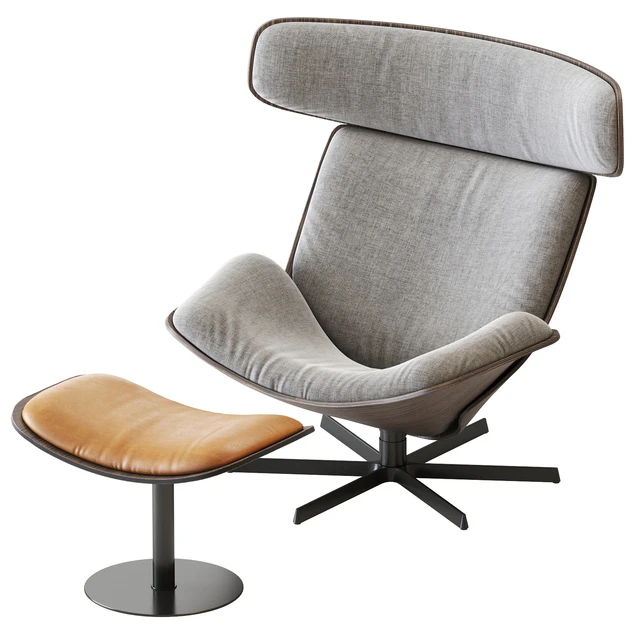 Almora B&B Italia Armchair and Footrest — Скачать