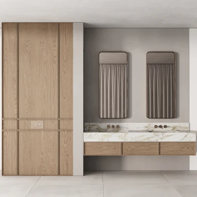 188 bathroom furniture 04 minimal wood and marble 00 — Вид 6