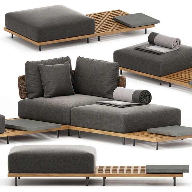 QUADRADO OUTDOOR SOFA SET2 by Minotti — Скачать
